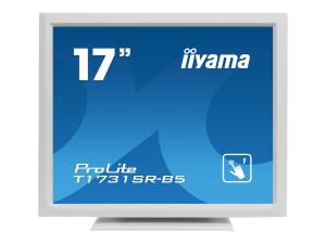 iiyama ProLite T1731SR-W5 - Écran LED - 17" - écran tactile - 1280 x 1024 @ 75 Hz - TN - 250 cd/m² - 1000:1 - 5 ms - HDMI, VGA, DisplayPort - haut-parleurs - blanc - T1731SR-W5 - Écrans d'ordinateur