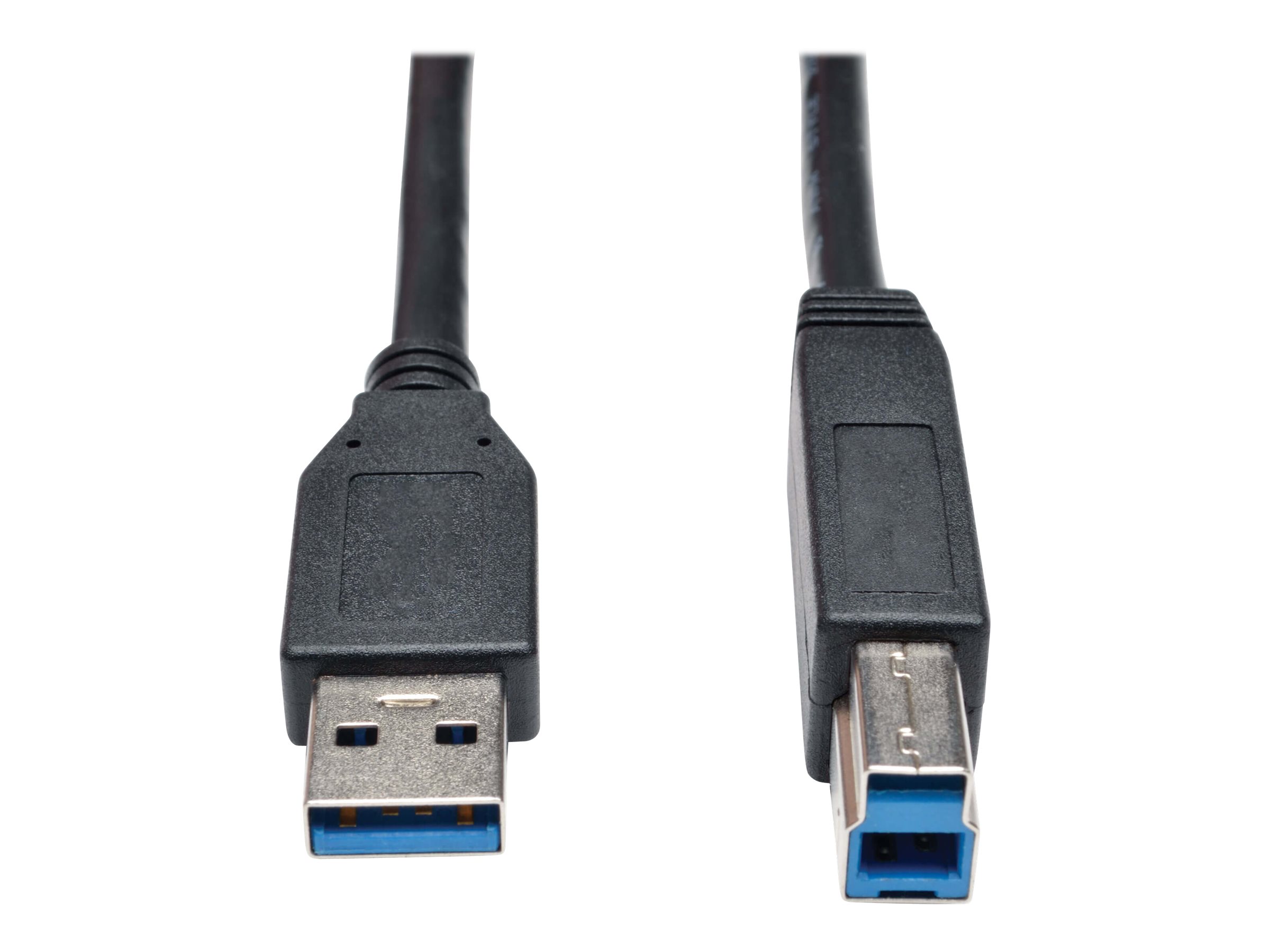 Eaton Tripp Lite Series USB 3.2 Gen 1 SuperSpeed Device Cable (A to B M/M) Black, 15 ft. (4.57 m) - Câble USB - USB Type B (M) pour USB type A (M) - USB 3.0 - 4.57 m - noir - U322-015-BK - Câbles USB