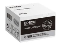 Epson 0709 - Noir - original - cartouche de toner - pour WorkForce AL-M200DN, AL-M200DN Double pack bundle ETD, AL-M200DW, AL-MX200DNF, AL-MX200DWF - C13S050709 - Cartouches de toner Epson