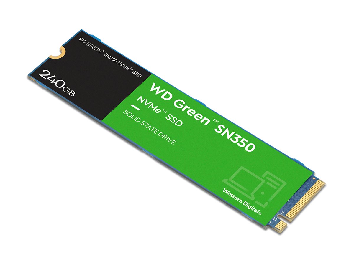 WD Green SN350 NVMe SSD WDS240G2G0C-00AJM0 - SSD - 240 Go - interne - M.2 2280 - PCIe 3.0 x4 (NVMe) - WDS240G2G0C-00AJM0 - Disques SSD