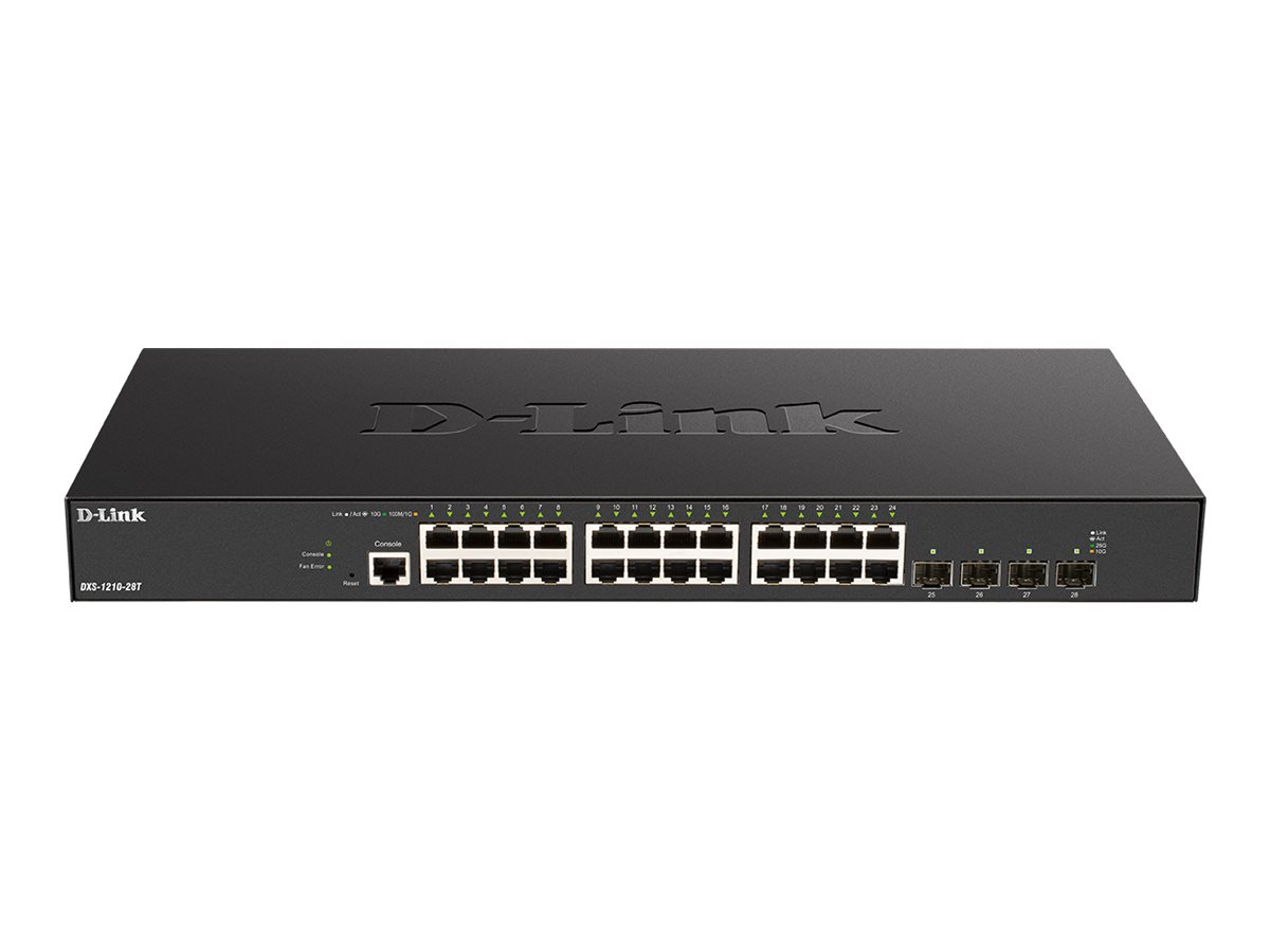 D-Link DXS 1210-28T - Commutateur - intelligent - 24 x 10GBase-T + 4 x 25 Gigabits SFP28 - Montable sur rack - DXS-1210-28T - Commutateurs gérés