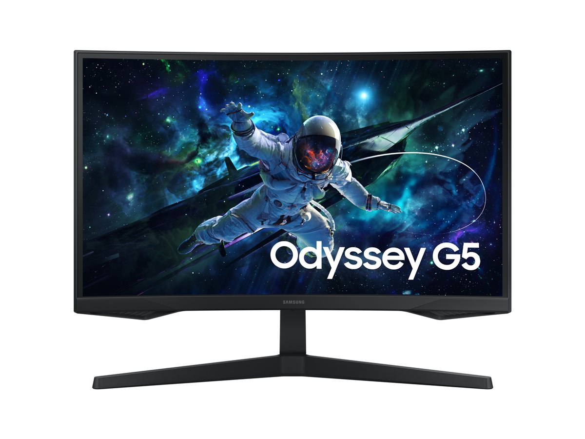 Samsung Odyssey G5 S27CG552EU - G55C Series - écran LED - jeux - incurvé - 27" - 2560 x 1440 QHD @ 165 Hz - VA - 300 cd/m² - 2500:1 - HDR10 - 1 ms - HDMI, DisplayPort - noir - LS27CG552EUXEN - Écrans d'ordinateur