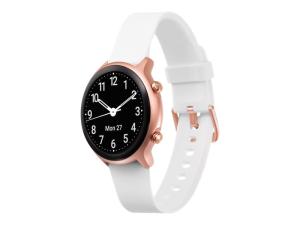 Doro Watch - Rose - montre intelligente avec sangle - silicone TPU - blanc - affichage 1.28" - Bluetooth - 45 g - 8360 - Montres intelligentes