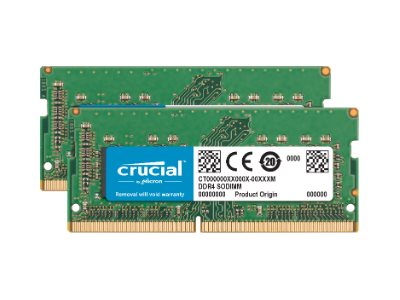Crucial - DDR4 - kit - 16 Go: 2 x 8 Go - SO DIMM 260 broches - 2400 MHz / PC4-19200 - CL17 - 1.2 V - mémoire sans tampon - non ECC - pour Apple iMac avec écran Retina 5K (Mi-2017) - CT2K8G4S24AM - DDR4