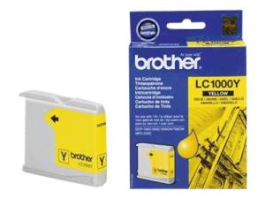 Brother LC1000Y - Jaune - original - cartouche d'encre - pour Brother DCP-350, 353, 357, 560, 750, 770, MFC-3360, 465, 5460, 5860, 660, 680, 845, 885 - LC1000Y - Cartouches d'encre Brother