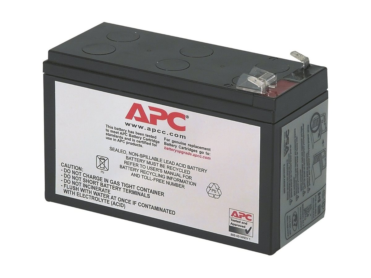 Cartouche de batterie de rechange APC #106 - Batterie d'onduleur - 1 x batterie - Acide de plomb - noir - pour P/N: BE400-CP, BE400-IT, BE400-KR, BE400-RS, BE400-SP, BE400-UK, BGE90M, BGE90M-CA - APCRBC106 - Batteries UPS