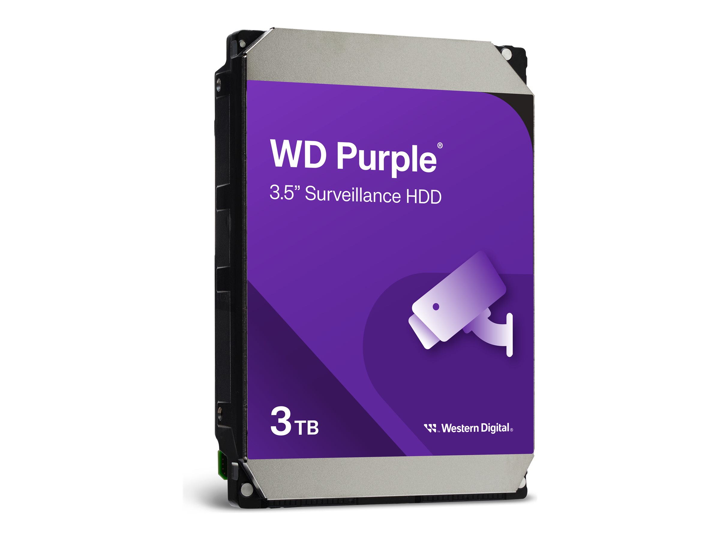 WD Purple WD33PURZ - Disque dur - 3 To - surveillance - interne - 3.5" - SATA 6Gb/s - 5400 tours/min - mémoire tampon : 256 Mo - WD33PURZ - Disques durs internes