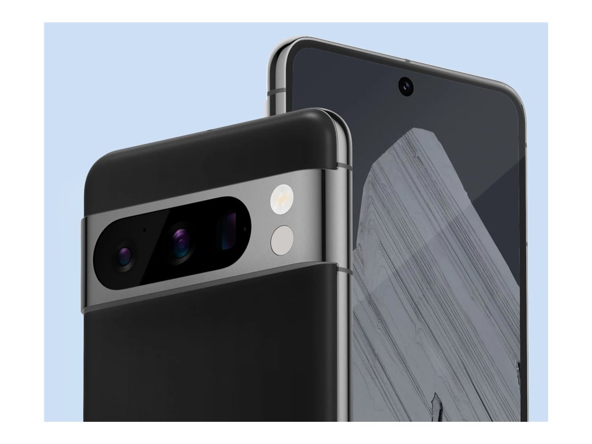 Google Pixel 8 Pro - 5G smartphone - double SIM - RAM 12 Go / Mémoire interne 256 Go - écran OEL - 6.7" - 2992 x 1344 pixels (120 Hz) - 3 x caméras arrière 50 MP, 48 MP, 48 MP - front camera 10,5 MP - Obsidien - GA04890-GB - Smartphones 5G