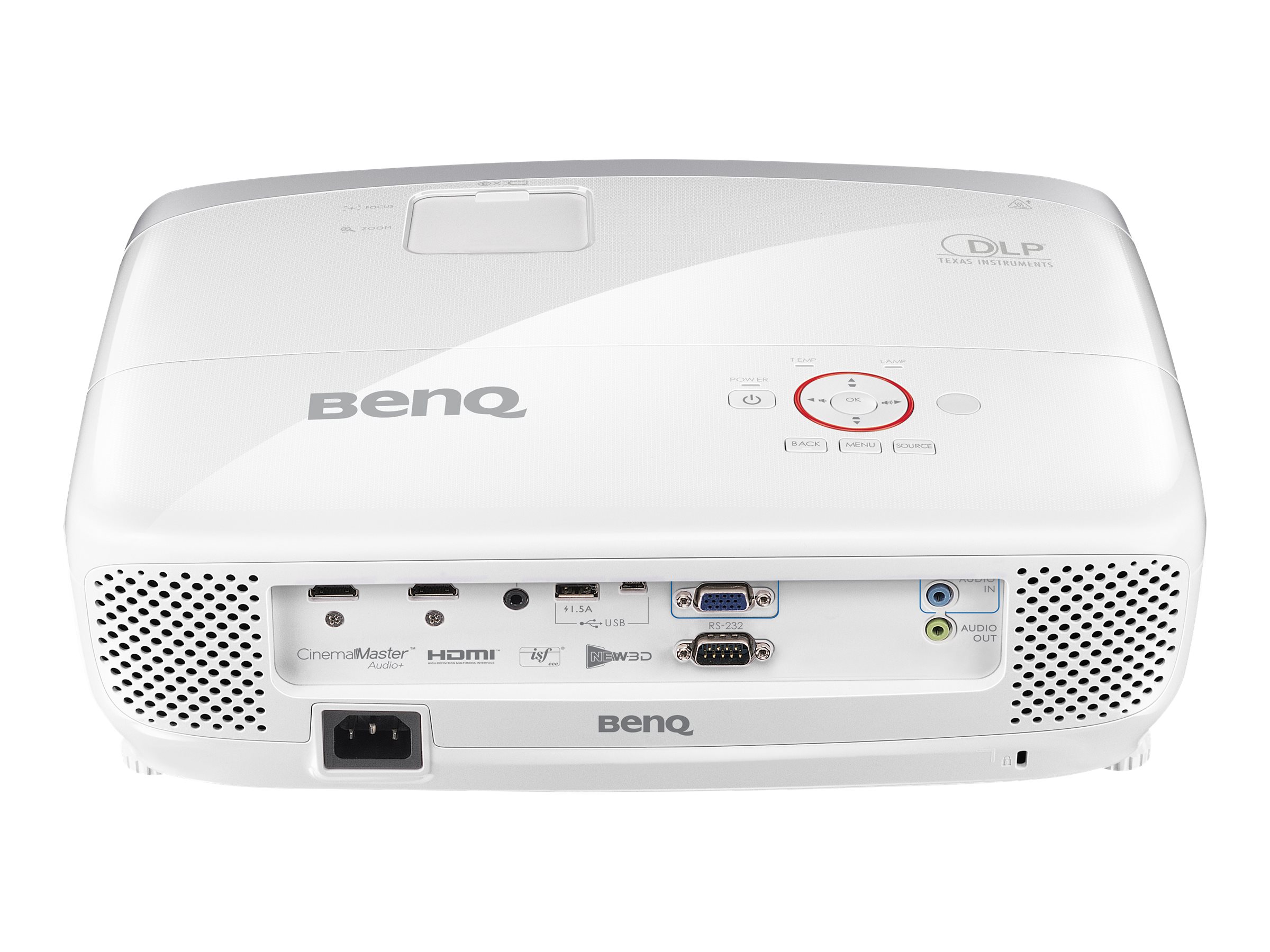 BenQ W1210ST - Projecteur DLP - 3D - 2200 ANSI lumens - Full HD (1920 x 1080) - 16:9 - 1080p - 9H.JFP77.13E - Projecteurs DLP