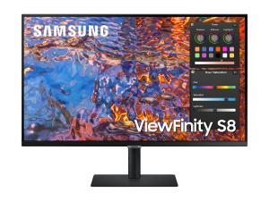 Samsung ViewFinity S8 S32B800PXP - S80PB Series - écran LED - 32" - 3840 x 2160 4K @ 60 Hz - IPS - 350 cd/m² - 1000:1 - DisplayHDR 600 - 5 ms - HDMI, DisplayPort, USB-C - noir - LS32B800PXPXEN - Écrans d'ordinateur