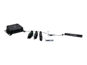 C2G Retractable Universal Mount 4K HDMI Adapter Ring with Color Coded Mini DisplayPort, DisplayPort, USB-C, and Lightning - Kit d'adaptateur vidéo - noir - support 4K - C2G29890 - Accessoires pour téléviseurs