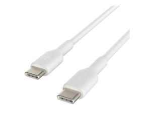 Belkin BOOST CHARGE - Câble USB - 24 pin USB-C (M) pour 24 pin USB-C (M) - 2 m - blanc - CAB003BT2MWH - Câbles USB