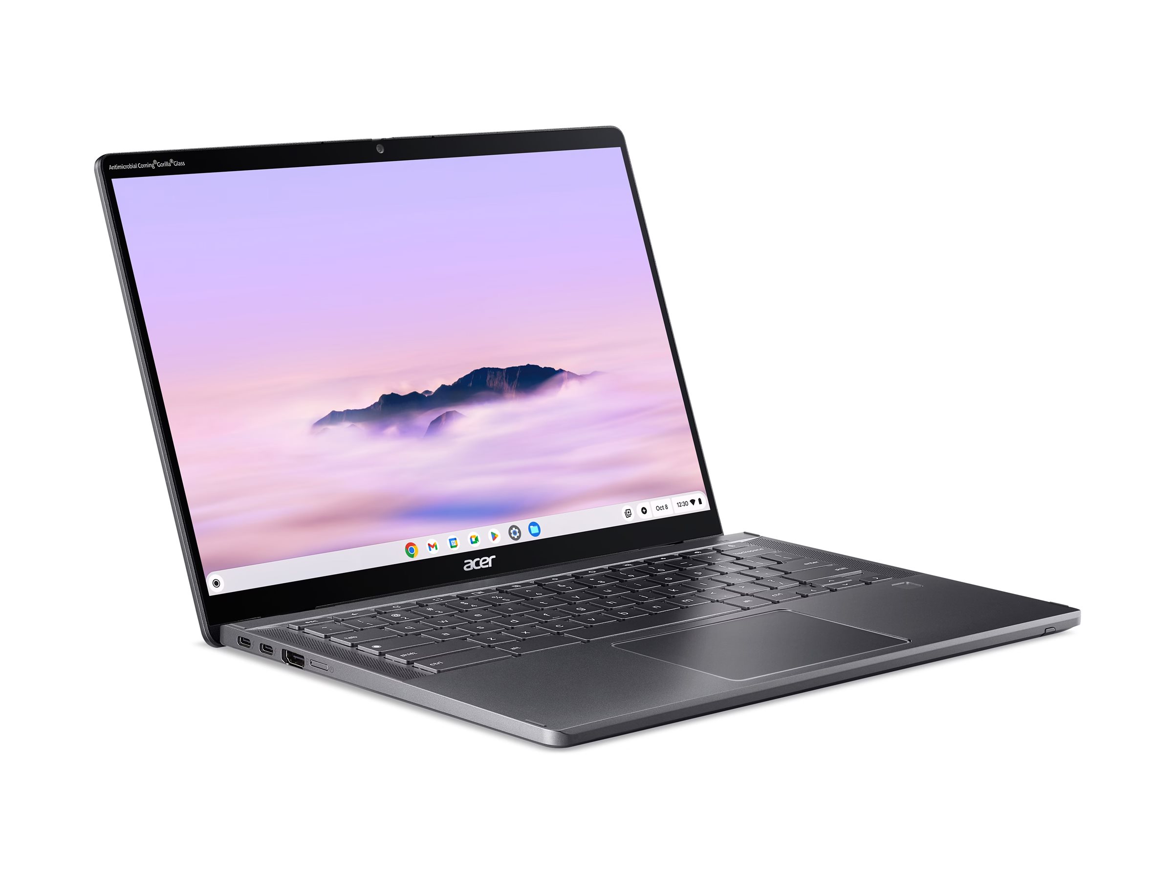 Acer Chromebook Plus Enterprise Spin 714 CPE794-1N - Conception inclinable - Intel Core Ultra 7 - 155U / jusqu'à 4.8 GHz - Chrome OS - Intel Graphics - 16 Go RAM - 256 Go SSD NVMe - 14" IPS écran tactile 1920 x 1200 - Wi-Fi 6E - gris acier - clavier : Français - NX.KRZEF.00C - Netbook