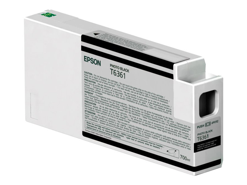 Epson UltraChrome HDR - 700 ml - photo noire - original - cartouche d'encre - pour Stylus Pro 7700, Pro 7890, Pro 7900, Pro 9700, Pro 9890, Pro 9900, Pro WT7900 - C13T636100 - Cartouches d'imprimante