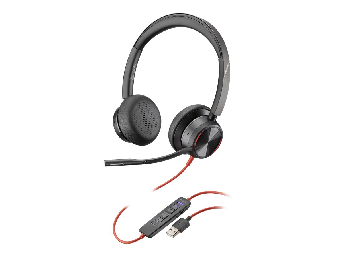 Poly Blackwire 8225-M - Micro-casque - sur-oreille - filaire - Suppresseur de bruit actif - USB-A - 214408-01 - Écouteurs
