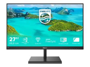 Philips E-line 275E1S - Écran LED - 27" - 2560 x 1440 QHD @ 75 Hz - IPS - 250 cd/m² - 1000:1 - 4 ms - HDMI, VGA, DisplayPort - noir texturé - 275E1S/00 - Écrans d'ordinateur