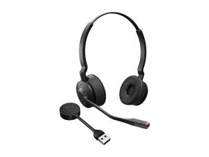 Jabra Engage 55 SE Stereo - Micro-casque - sur-oreille - DECT - sans fil - USB-A via adaptateur DECT - certifié UC - 9659-410-111 - Écouteurs