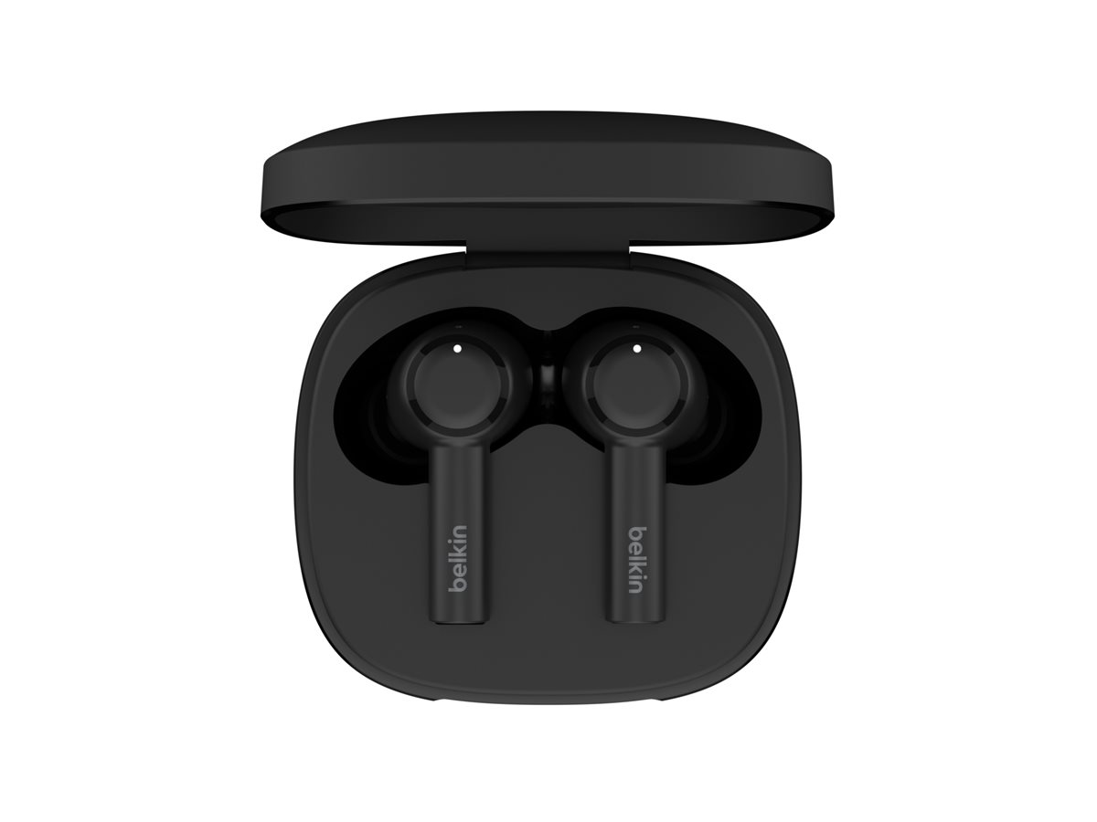 Belkin SoundForm Pulse - Écouteurs sans fil avec micro - intra-auriculaire - Bluetooth - Suppresseur de bruit actif - noir - AUC007BTBLK - Écouteurs