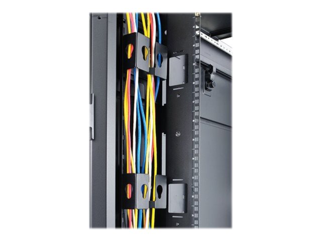 APC Cable Containment Brackets with PDU Mounting - Supports de montage pour alimentation - noir - pour NetShelter SX - AR7710 - Accessoires pour serveur