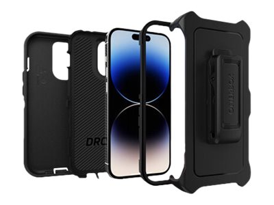 OtterBox Defender Series - Coque de protection pour téléphone portable - robuste - compatibilité avec MagSafe - polycarbonate, caoutchouc synthétique - noir - pour Apple iPhone 14 Pro - 77-88382 - Coques et étuis pour téléphone portable