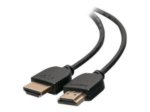 C2G 1ft 4K HDMI Cable - Ultra Flexible Cable with Low Profile Connectors - Câble HDMI - HDMI mâle pour HDMI mâle - 30.5 cm - double blindage - noir - 41361 - Accessoires pour systèmes audio domestiques