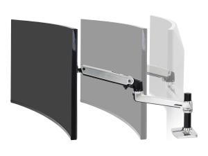 Ergotron LX - Kit de montage (bras articulé, fixation par pince pour bureau, adaptateur d'extension, base pour montage de passe-câble, poteau de 7") - pour Écran LCD - aluminium poli - Taille d'écran : jusqu'à 34 pouces - 45-241-026 - Accessoires pour écran