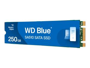 WD Blue SA510 WDS250G3B0B - SSD - 250 Go - interne - M.2 2280 - SATA 6Gb/s - bleu - WDS250G3B0B - Disques SSD