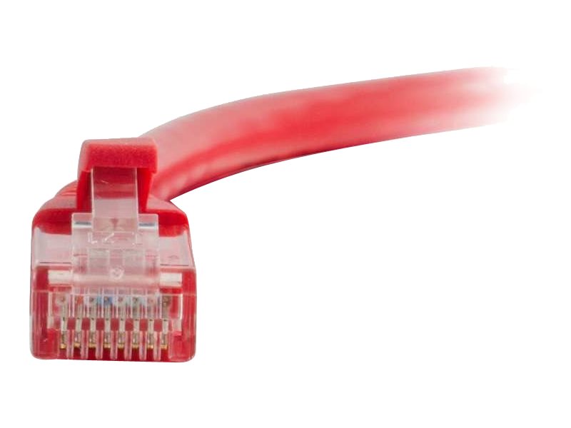 C2G Cat6 Booted Unshielded (UTP) Network Patch Cable - Cordon de raccordement - RJ-45 (M) pour RJ-45 (M) - 2 m - UTP - CAT 6 - moulé, sans crochet, bloqué - rouge - 83448 - Câbles à paire torsadée