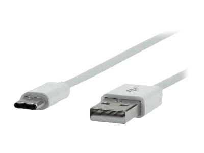 Mobilis - Câble USB - 24 pin USB-C (M) pour USB (M) - USB 2.0 - 95 cm - blanc - 001046 - Câbles USB