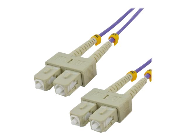 MCL - Câble réseau - SC multi-mode (M) pour SC multi-mode (M) - 2 m - fibre optique - 50 / 125 microns - OM4 - sans halogène - FJOM4/SCSC-2M - Câblesenfibres