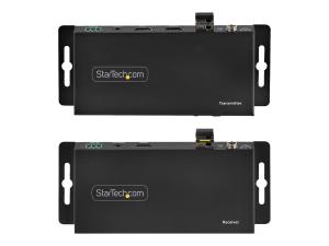 StarTech.com Kit Extender HDMI Fibre Optique, 4K60Hz, Monomode/Multimode - Rallonge vidéo/audio/infrarouge/réseau - HDMI - plus de fibre optique - fibre optique - jusqu'à 1 km - ST121HD20FXA2 - Prolongateurs de signal