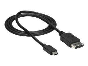 StarTech.com 3ft/1m USB C to DisplayPort 1.2 Cable 4K 60Hz, USB-C to DisplayPort Adapter Cable HBR2, USB Type-C DP Alt Mode to DP Monitor Video Cable, Compatible with Thunderbolt 3, Black - USB-C Male to DP Male (CDP2DPMM1MB) - Câble DisplayPort - 24 pin USB-C (M) pour DisplayPort (M) - Displayport 1.2/Thunderbolt 3 - 1 m - support pour 4K60Hz (3840 x 2160) - noir - pour P/N: TB33A1C, TB3DK2DPM2, TB3DKDPMAW, TB3DKDPMAWUE, TB3DOCK2DPPD, TB3DOCK2DPPU - CDP2DPMM1MB - Câbles vidéo