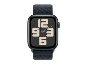 Apple Watch SE (GPS) - 2e génération - 44 mm - aluminium minuit - montre intelligente avec boucle sport - textile - minuit - taille du poignet : 145-220 mm - 32 Go - Wi-Fi, Bluetooth - 32.9 g - MREA3QF/A - Montres intelligentes