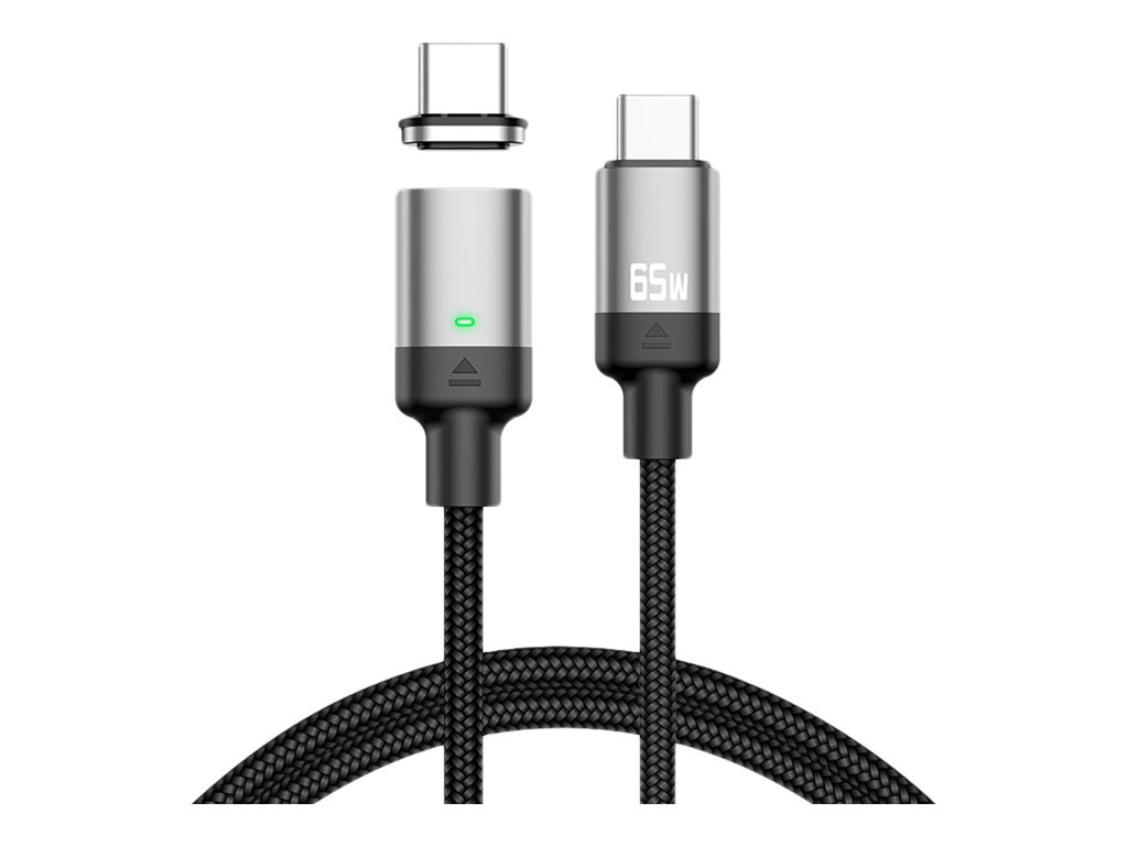 DLH - Câble USB - 24 pin USB-C (M) magnétique pour 24 pin USB-C (M) - 3.25 A - 1 m - Alimentation USB (65 W) - noir - DY-TU5210 - Câbles USB