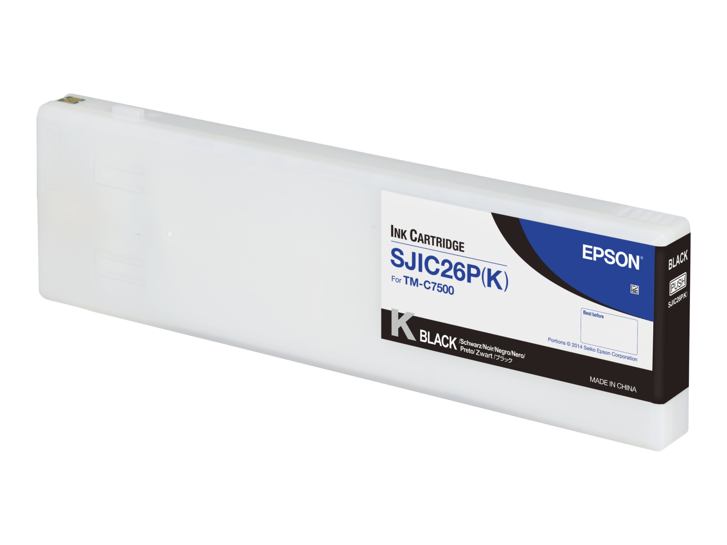Epson SJIC26P(K) - 295.2 ml - noir - original - cartouche d'encre - pour ColorWorks TM-C7500 - C33S020618 - Cartouches d'imprimante
