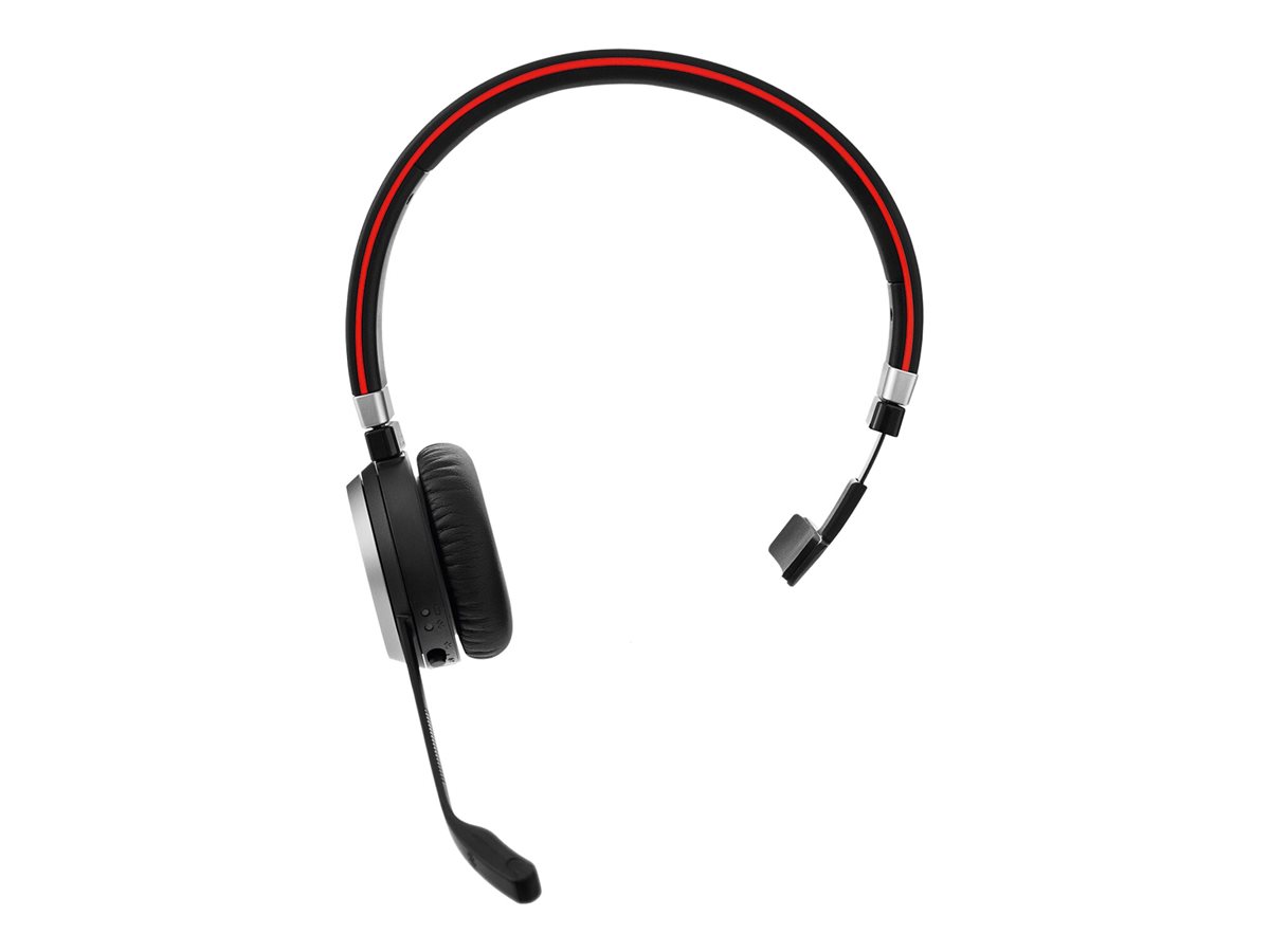 Jabra Evolve 65 SE MS Mono - Micro-casque - sur-oreille - Bluetooth - sans fil - USB - Certifié pour Microsoft Teams - pour Jabra Evolve; LINK 380a MS - 6593-833-309 - Écouteurs