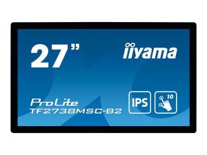 iiyama ProLite TF2738MSC-B2 - Écran LED - 27" - cadre ouvert - écran tactile - 1920 x 1080 Full HD (1080p) @ 60 Hz - A-MVA+ - 300 cd/m² - 3000:1 - 5 ms - HDMI, DVI, DisplayPort - haut-parleurs - noir - TF2738MSC-B2 - Écrans d'ordinateur