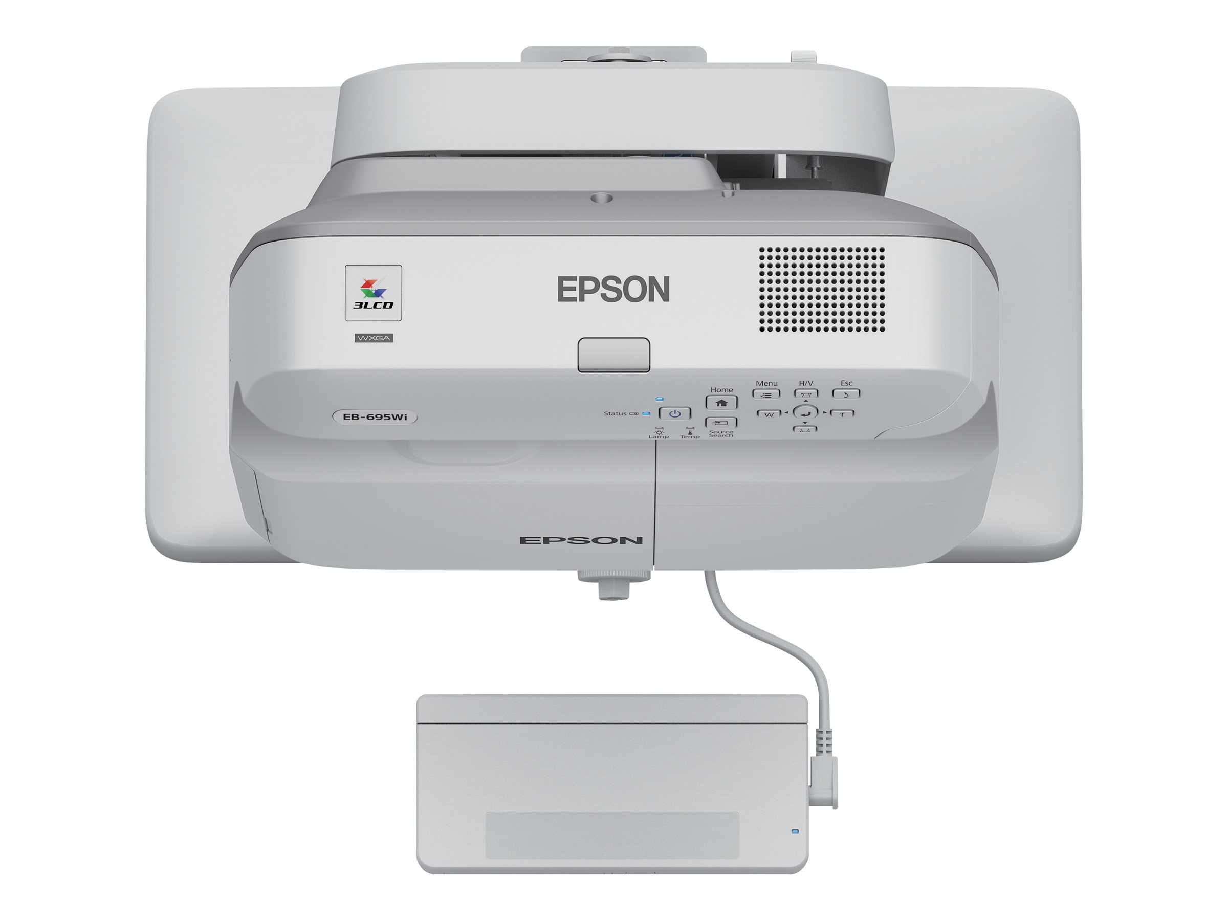 Epson EB-680Wi - Projecteur 3LCD - 3200 lumens - WXGA (1280 x 800) - 16:10 - 720p - LAN - gris, blanc - V11H742040 - Projecteurs numériques