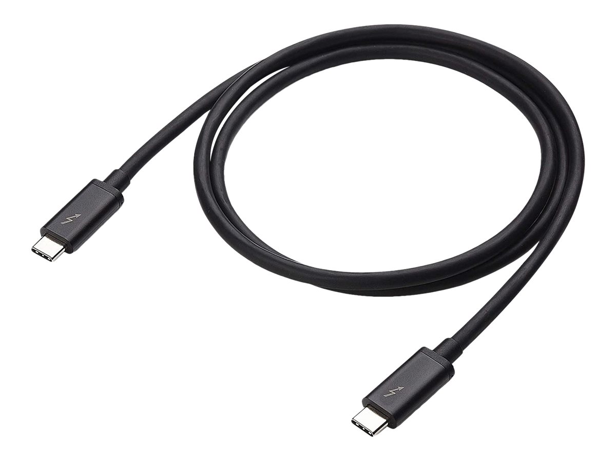 DLH - Câble Thunderbolt - 24 pin USB-C (M) pour 24 pin USB-C (M) - Thunderbolt 3 - 5 A - 70 cm - Alimentation USB (5A, 100 W), support 5K - noir - DY-TU4495B - Câbles spéciaux