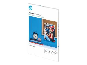 HP Everyday Photo Paper - Brillant - 8 millièmes de pouce - A4 (210 x 297 mm) - 200 g/m² - 25 feuille(s) papier photo - pour Deskjet 21XX, 2622, 36XX; Officejet 52XX, 6000, 68XX, 80XX; Photosmart B110, Wireless B110 - Q5451A - Papier photo