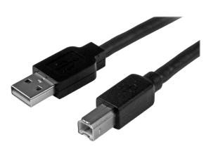 StarTech.com Câble USB Actif A vers B 15 m - Cable Imprimante USB A-B  - M/M - 1x USB A Mâle, 1x USB B Mâle - Noir - 15 mètres - Câble USB - USB type B (M) pour USB (M) - USB 2.0 - 15 m - actif - noir - pour P/N: ICUSB232D - USB2HAB50AC - Câbles USB