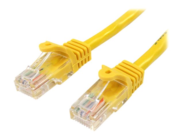 StarTech.com Câble réseau Cat5e UTP sans crochet - 5 m Jaune - Cordon Ethernet RJ45 anti-accroc - Câble patch - Câble réseau - RJ-45 (M) pour RJ-45 (M) - 5 m - UTP - CAT 5e - sans crochet, bloqué - jaune - 45PAT5MYL - Câbles à paire torsadée
