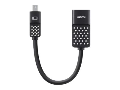Belkin Mini DisplayPort to HDMI Adapter, 4k - Adaptateur vidéo - Mini DisplayPort mâle pour HDMI femelle - 12.7 cm - support 4K - F2CD079BT - Accessoires pour téléviseurs