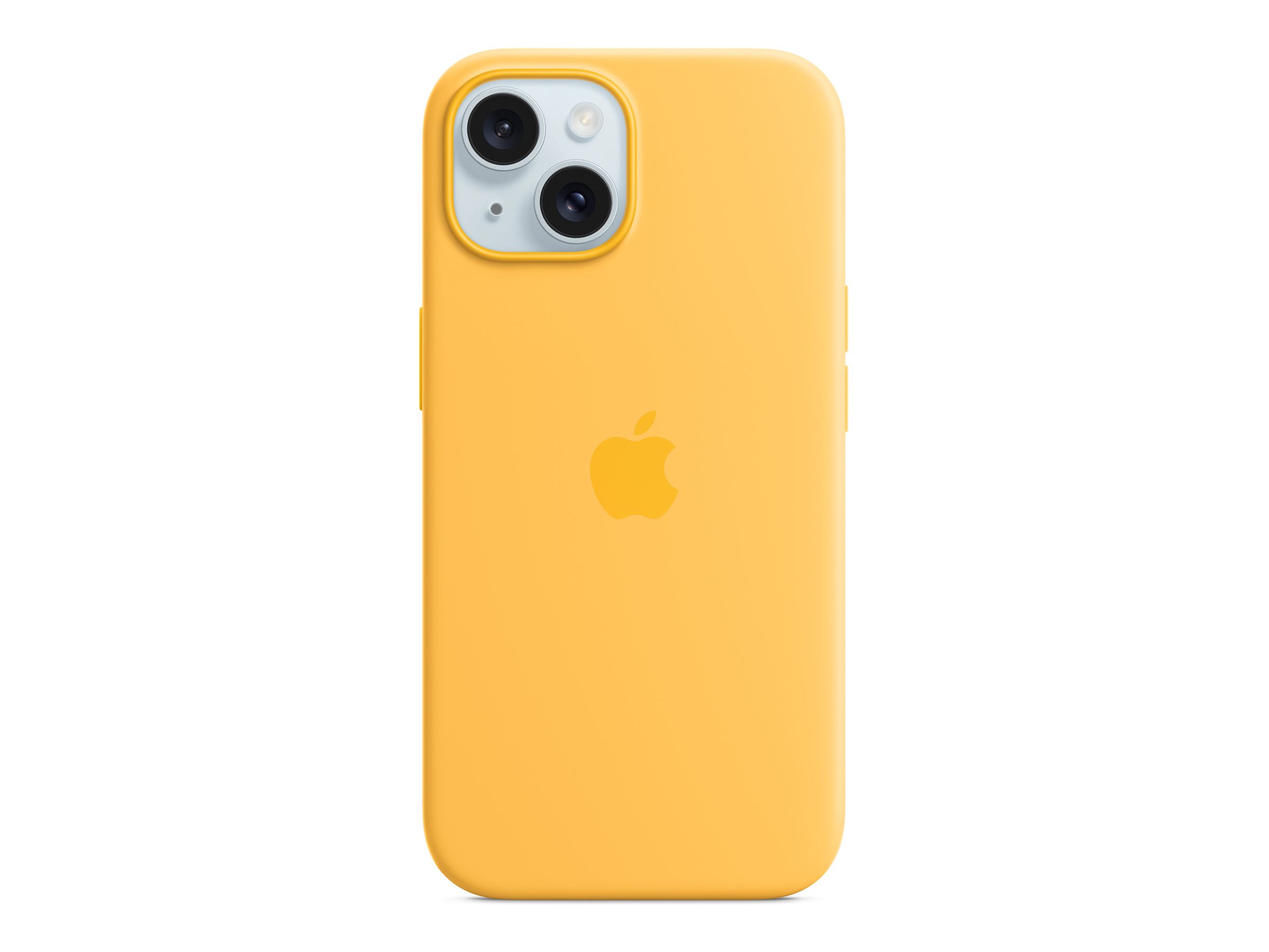 Apple - Coque de protection pour téléphone portable - compatibilité avec MagSafe - silicone - jaune soleil - pour iPhone 15 - MWNA3ZM/A - Coques et étuis pour téléphone portable