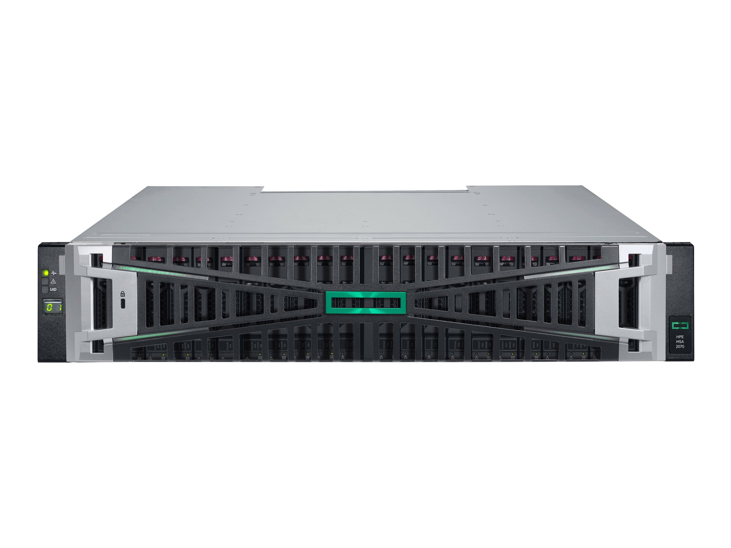 HPE Modular Smart Array 2070 12Gb SAS SFF Storage - Baie de disque dur/disque dur SSD - 0 To - 24 Baies (SAS-3) - SAS 12Gb/s (externe) - rack-montable - 2U - S1H48A - NAS