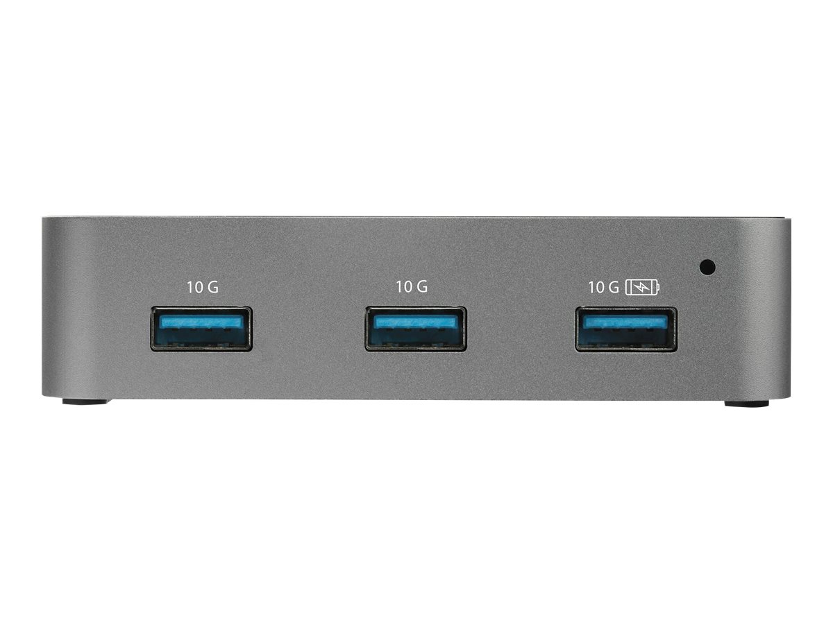 StarTech.com Hub USB Type-C à 4 ports - 10 Gbps - Multiprise avec 4 ports USB-A - Adaptateur d'alimentation inclu (HB31C4AS) - Concentrateur (hub) - 4 x USB 3.1 Gen 2 - de bureau - CA 110/240 V - pour P/N: PEXUSB321C - HB31C4AS - Concentrateurs USB