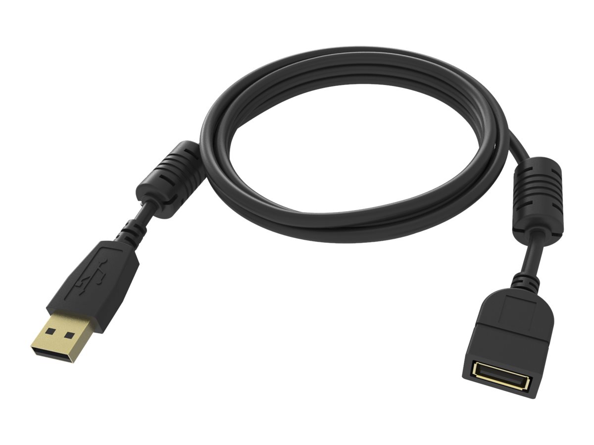 Vision Professional - Rallonge de câble USB - USB (M) pour USB (F) - USB 2.0 - 2 m - noir - TC 2MUSBEXT/BL - Câbles USB