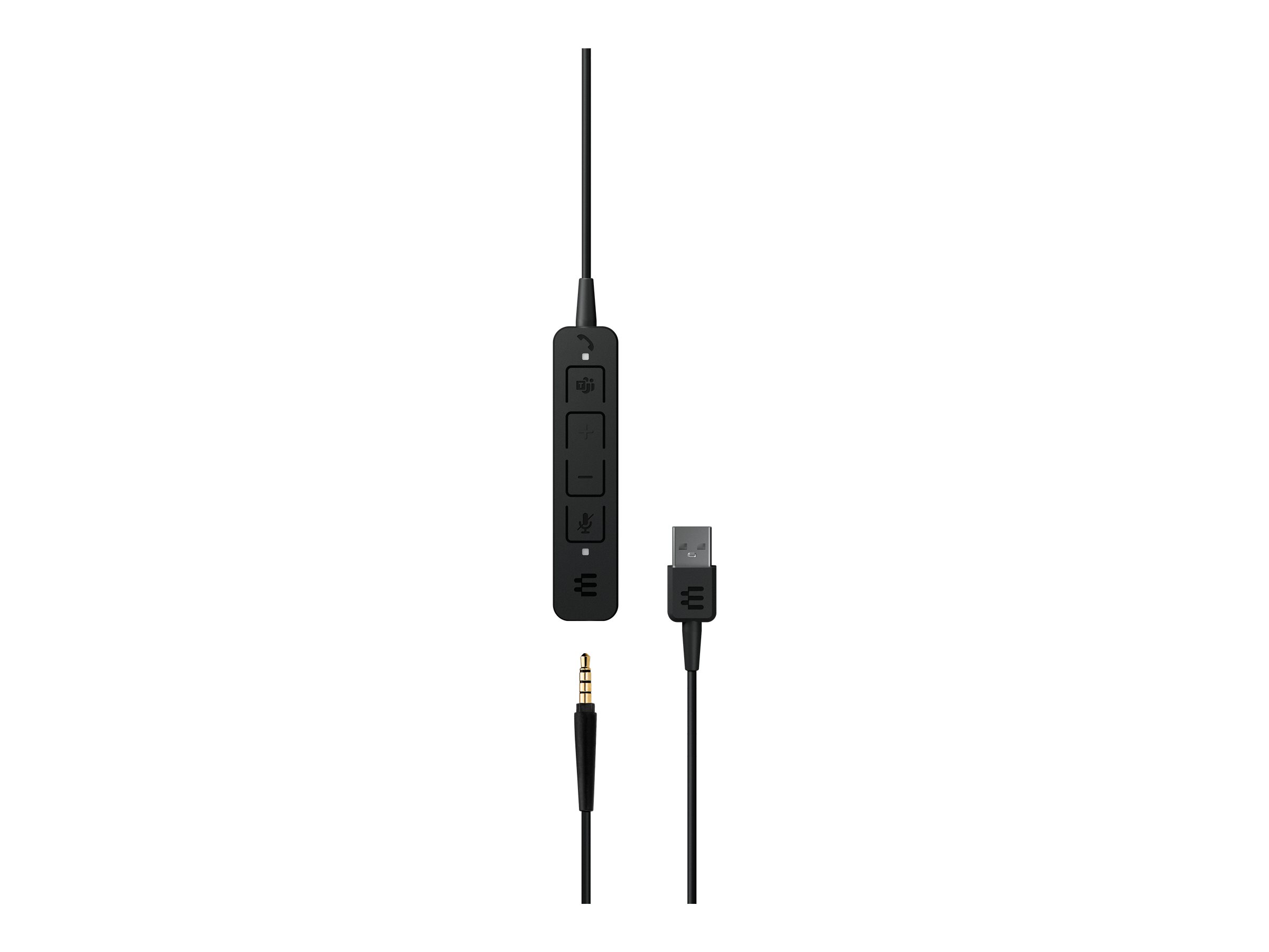 EPOS ADAPT 165T USB II - ADAPT 100 Series - micro-casque - sur-oreille - filaire - jack 3,5mm, USB-A - noir - Certifié pour Microsoft Teams, Optimisé pour la CU - 1000902 - Écouteurs