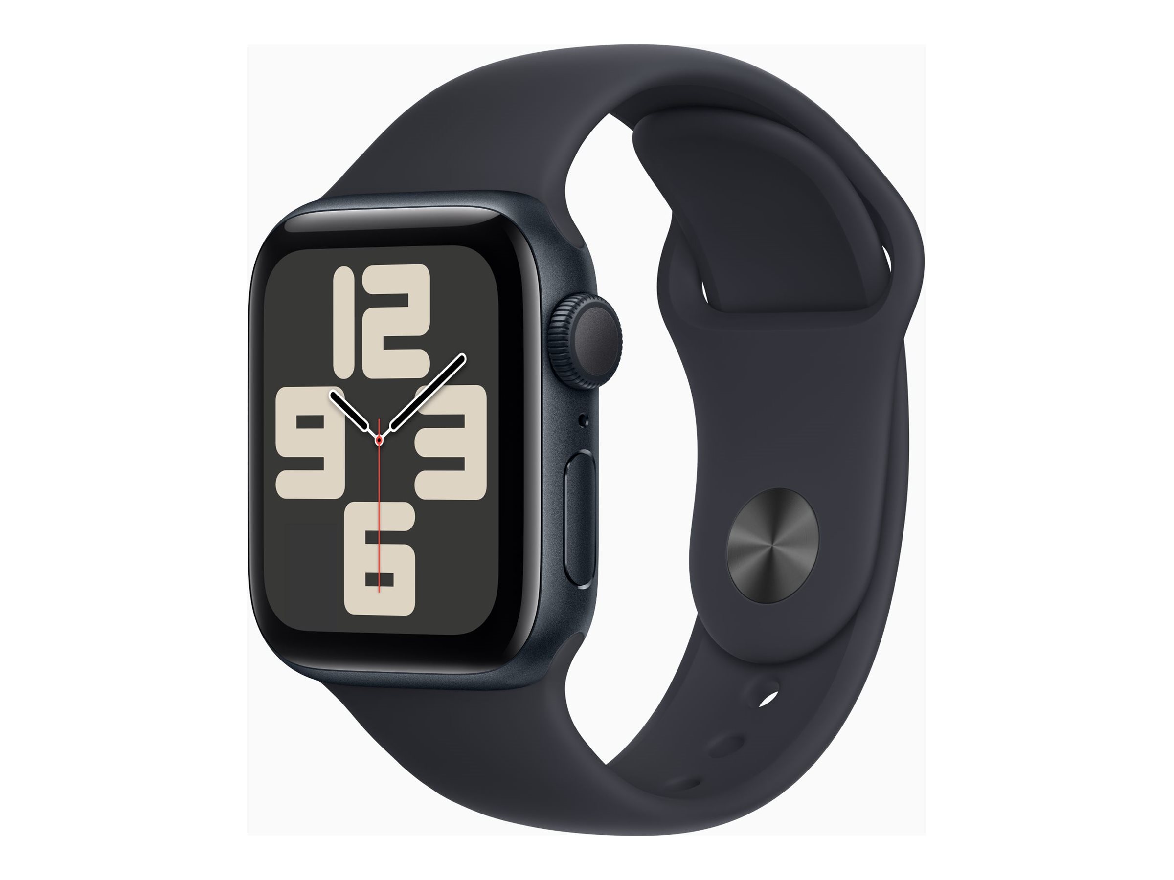 Apple Watch SE (GPS) - 2e génération - 40 mm - aluminium minuit - montre intelligente avec bande sport - fluoroélastomère - minuit - taille du bracelet : M/L - 32 Go - Wi-Fi, Bluetooth - 26.4 g - MR9Y3QF/A - Montres intelligentes