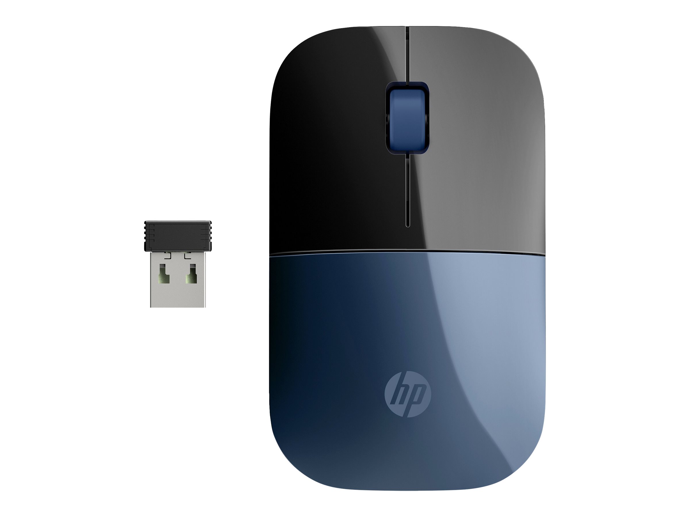 HP Z3700 - Souris - 3 boutons - sans fil - 2.4 GHz - récepteur sans fil USB - bleu - pour HP 27; ENVY 13, 17, 32, TE01; Laptop 14, 15, 17; Pavilion 14, 15; Pavilion x360 Laptop - 7UH88AA#ABB - Souris